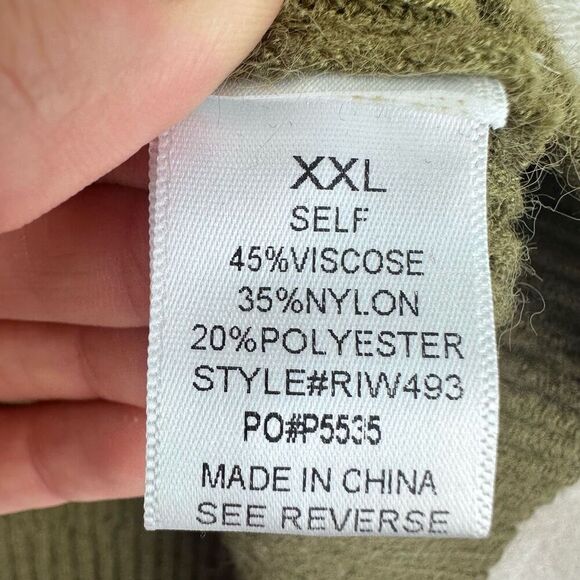 Roole Sweater Women’s XXL Pink Green Oversized Color Block Viscose Boxy - Picture 6 of 9